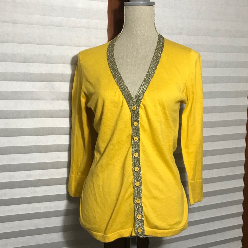 The Limited Gold Trim Cardigan